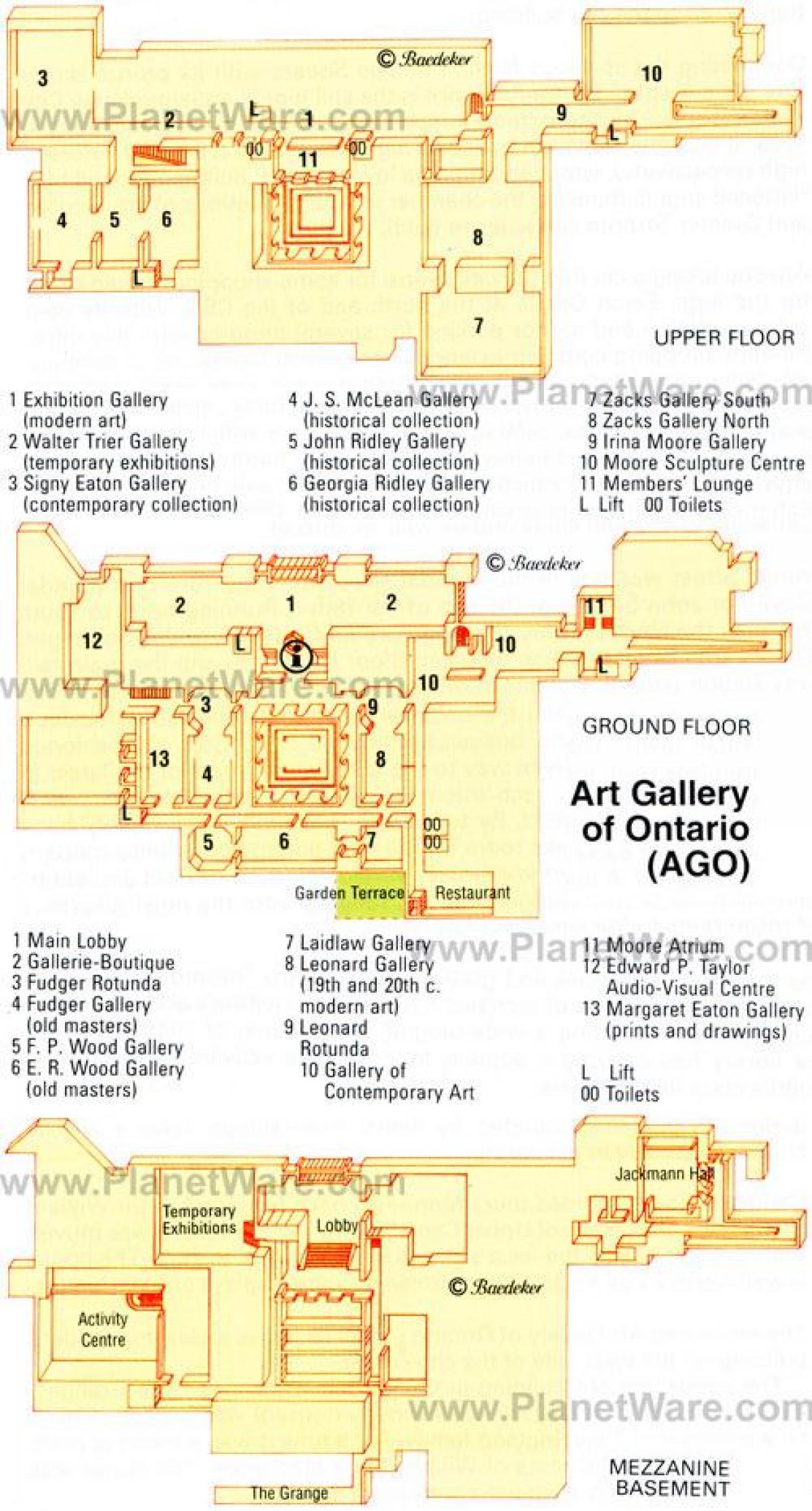Kart av Art Gallery of Ontario