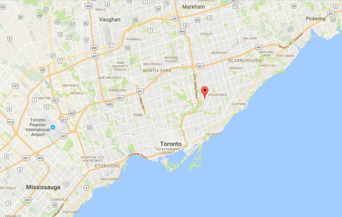 Kart over Bermondsey-distriktet Toronto