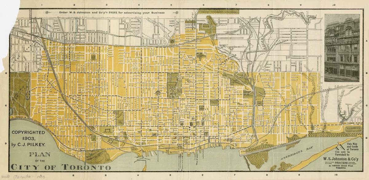 Kart over byen Toronto 1903