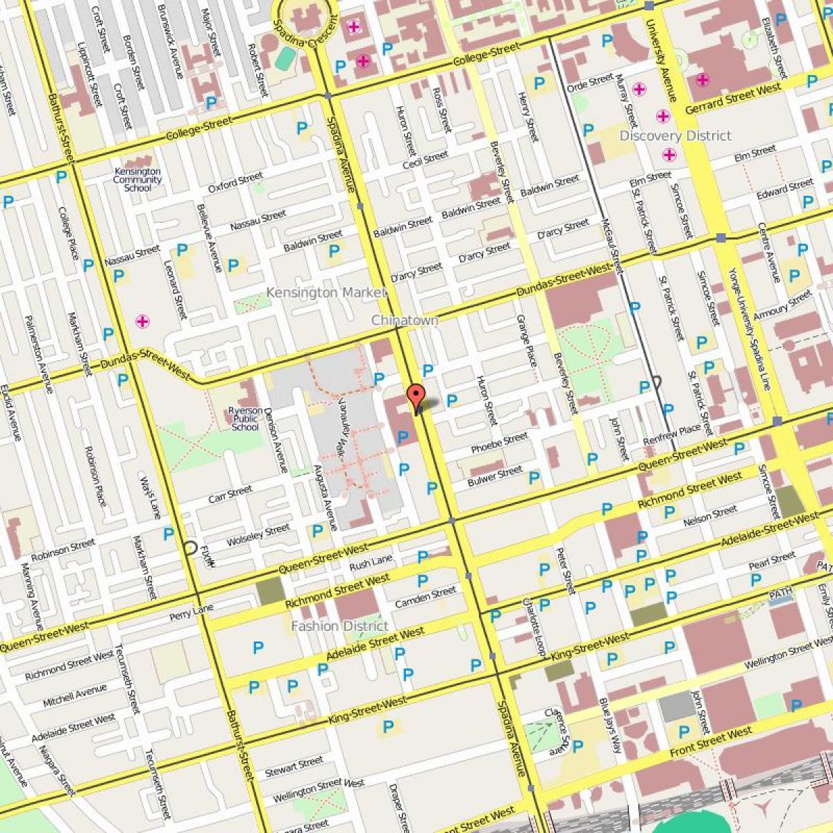 Kart av Chinatown Toronto
