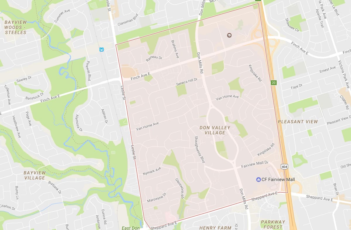 Kart av Peanut-området i Toronto