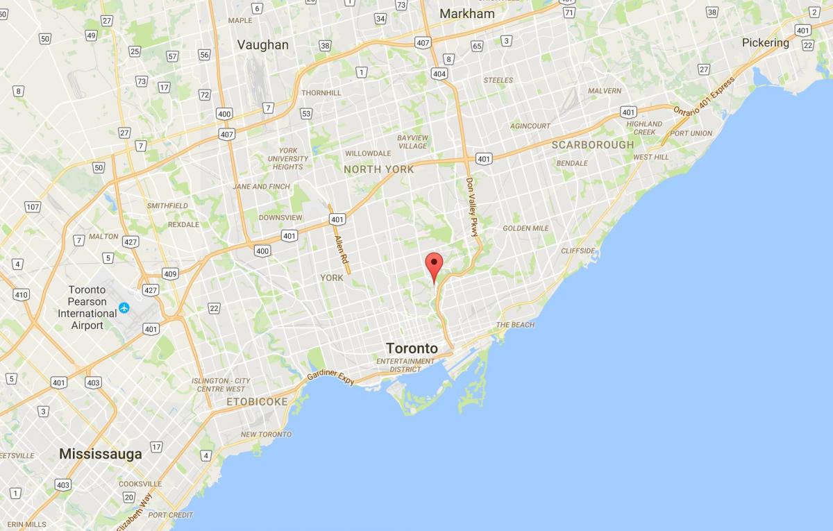 Kart av Governor ' s Bridge (bro) - distriktet Toronto