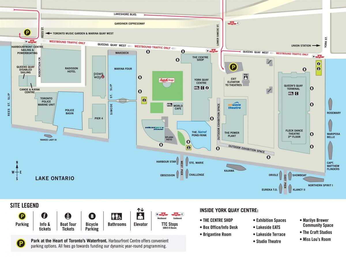 Kart over Harbourfront Centre Toronto