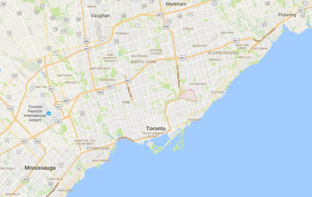 Kart av O ' Connor–Parkview distriktet Toronto