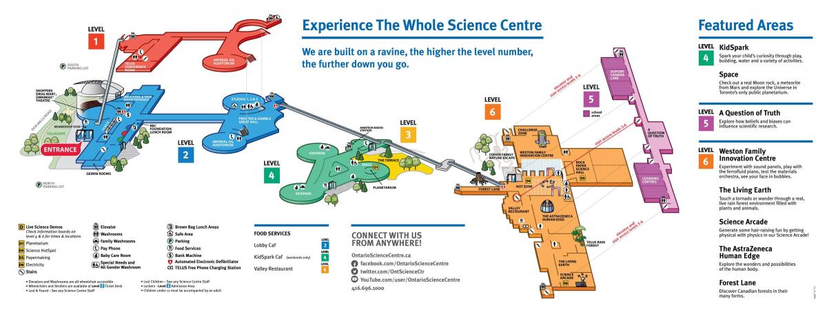 Kart av Ontario science center
