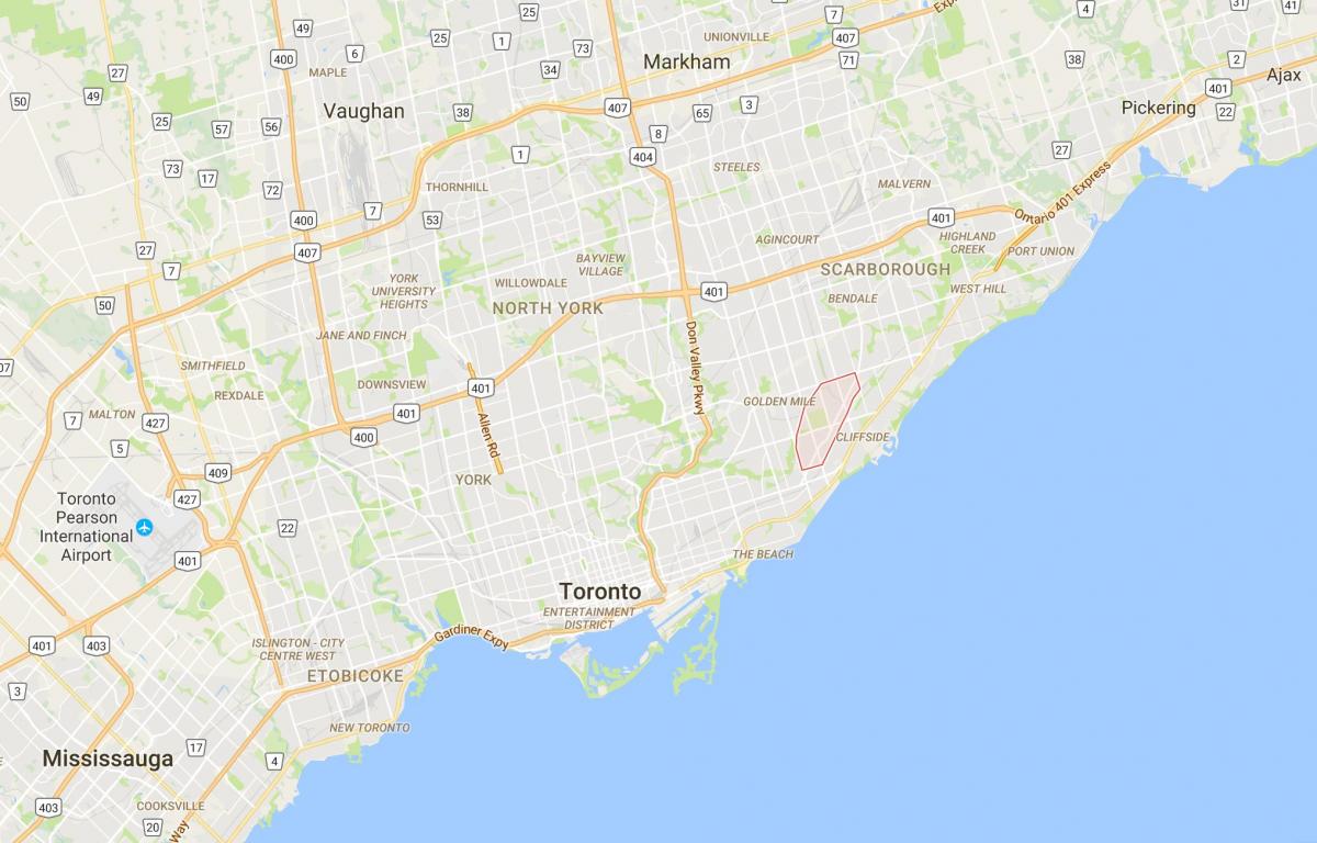 Kart av Scarborough Junctiondistrict Toronto