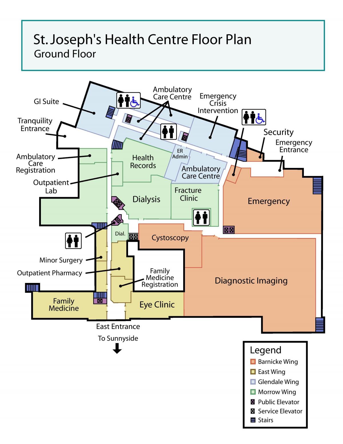 Kartet av St. Joseph ' s Health Centre etasje