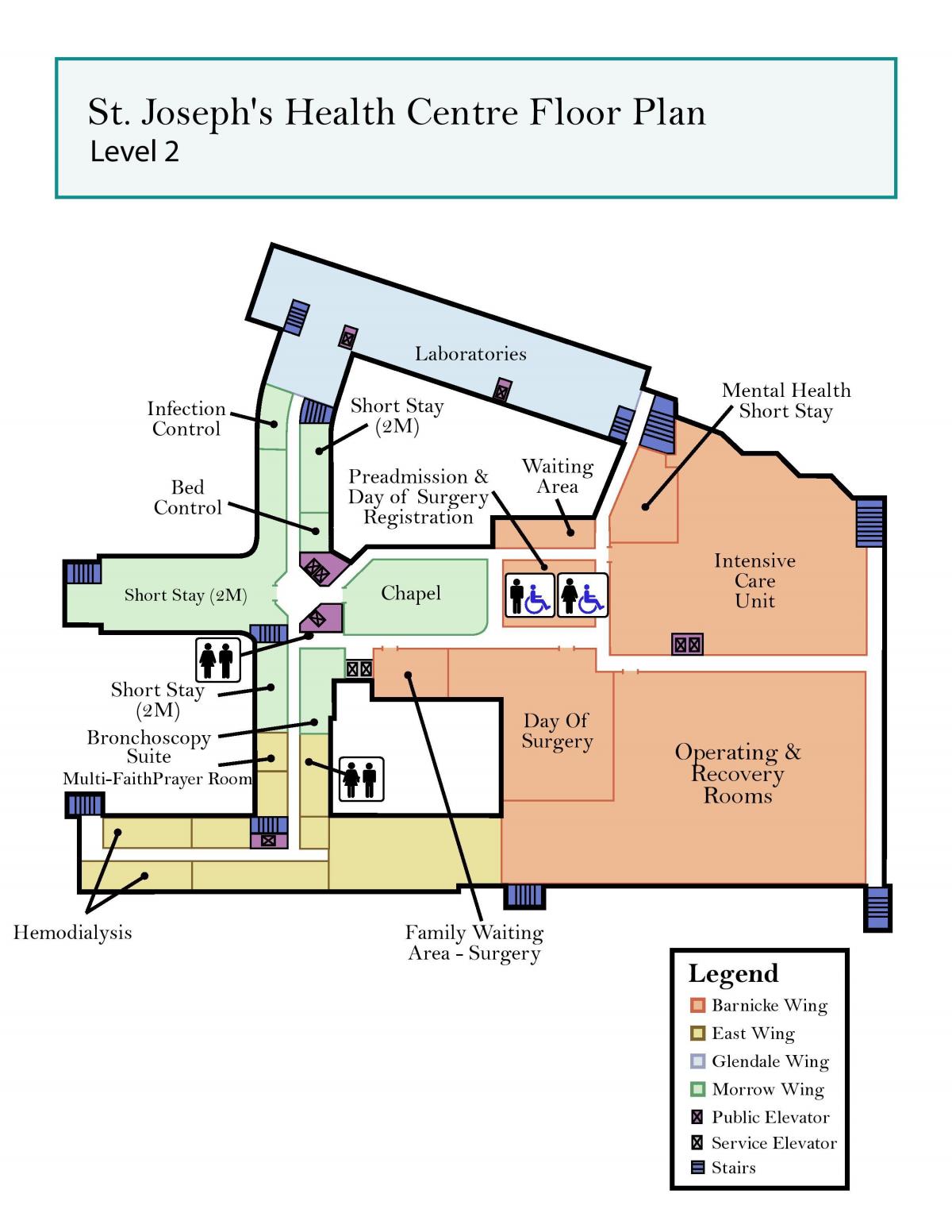 Kartet av St. Joseph ' s Health centre-Toronto nivå 2