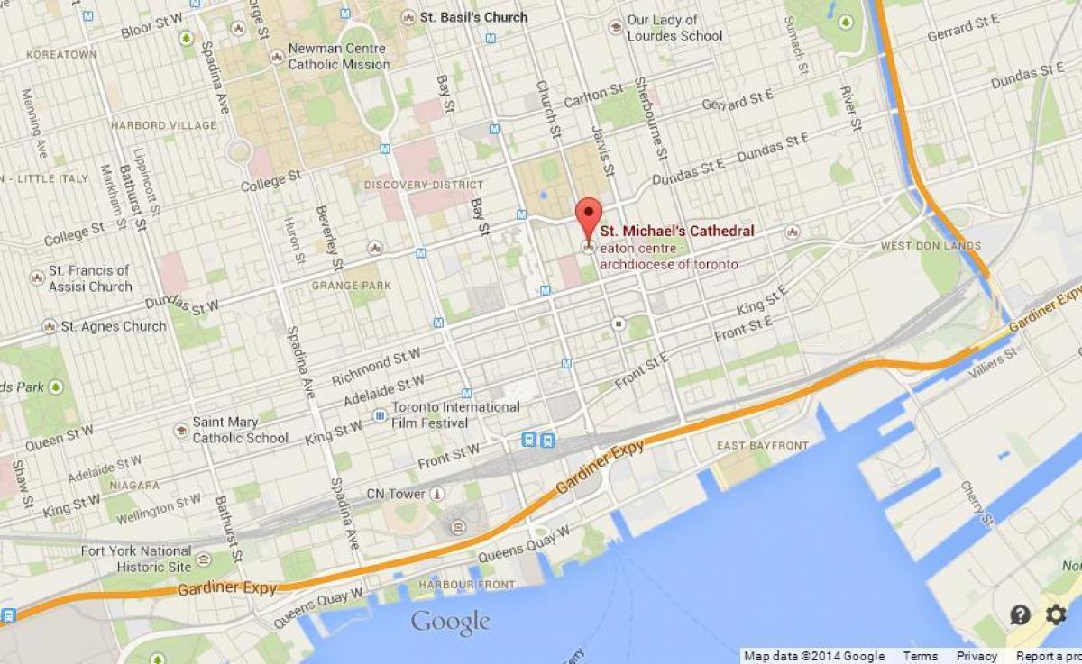 Kartet av St. Michael ' s Cathedrale Toronto oversikt