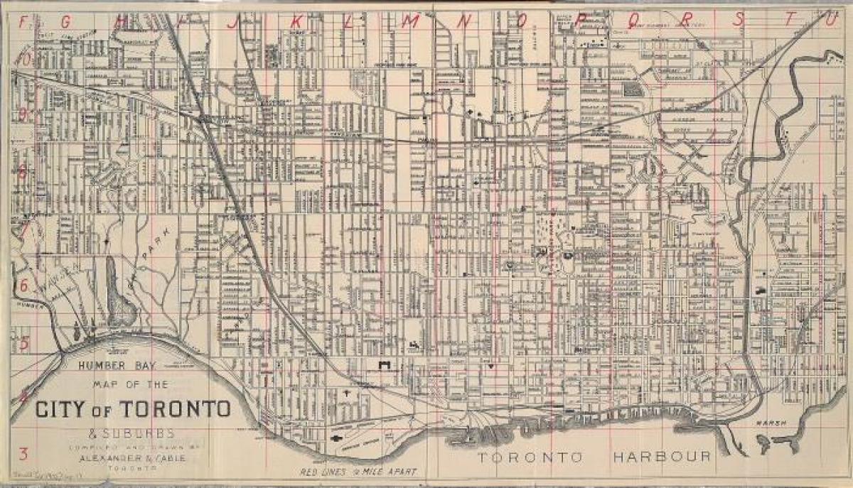 Kart av Toronto 1902