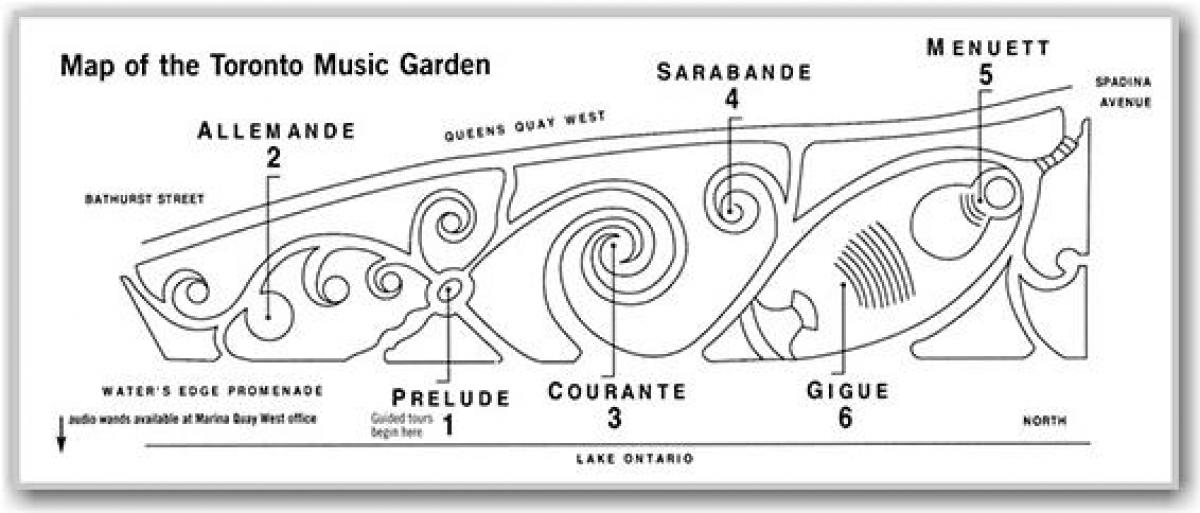 Kart av Toronto Music Garden