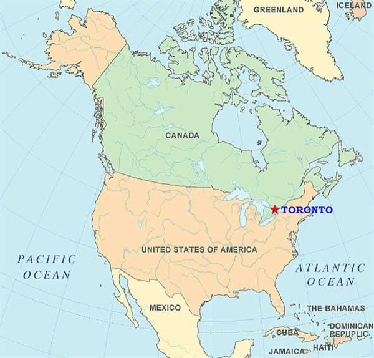 Kart av Toronto på usa