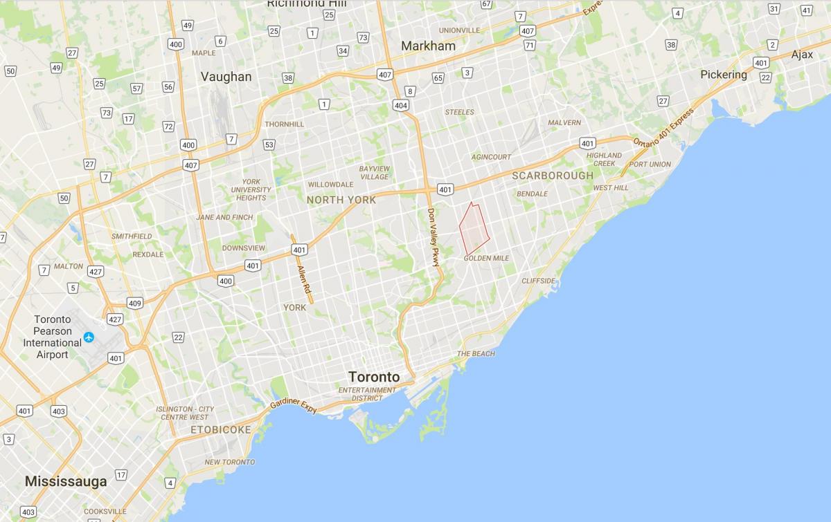 Kart av Wexford distriktet Toronto