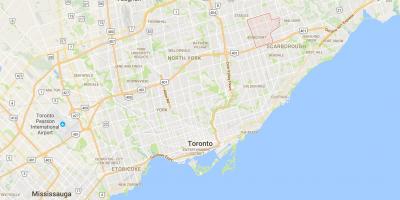 Kart over Agincourt-distriktet Toronto