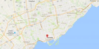 Kart av Alexandra park district i Toronto