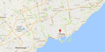Kart av Baldwin Landsbyen distriktet Toronto