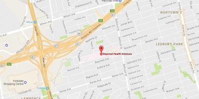 Kart over Baycrest Health Sciences Toronto