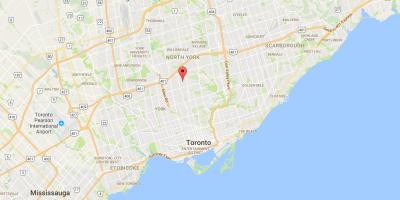 Kart over Bedford Park-distriktet Toronto