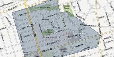 Kart over Bloor Yorkville