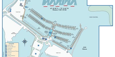 Kart av Bluffer ' s Park Marina