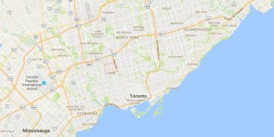 Kart av Briar Hill–Belgravia-distriktet Toronto