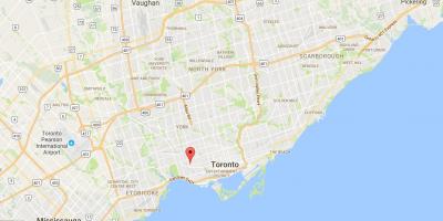 Kart over Brockton Landsbyen distriktet Toronto