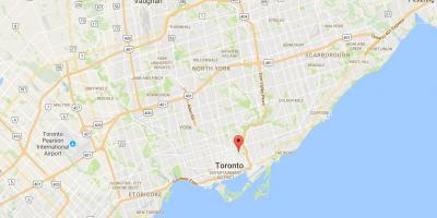 Kart over Cabbagetown distriktet Toronto