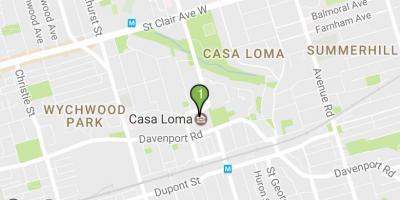 Kart av Casa Loma, Toronto