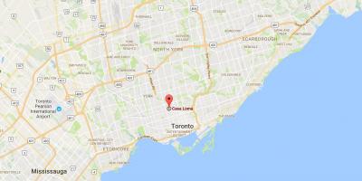 Kart av Casa Loma-distriktet Toronto