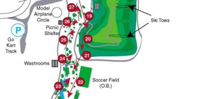 Kart av Centennial Park golf kurs Toronto