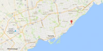 Kart over Cliffside distriktet Toronto