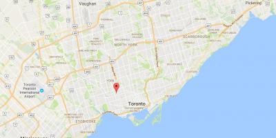 Kart over Davenport-distriktet Toronto