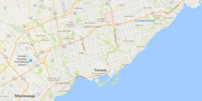 Kart av Peanut-distriktet Toronto