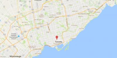 Kart av Discovery-Distriktet distriktet Toronto