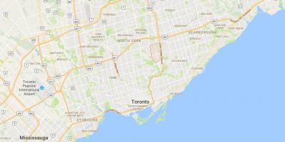 Kart av Don Mills-distriktet Toronto