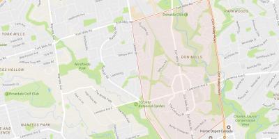 Kart av Don Mills-området i Toronto