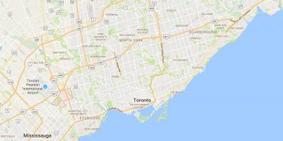 Kart over Eringate distriktet Toronto