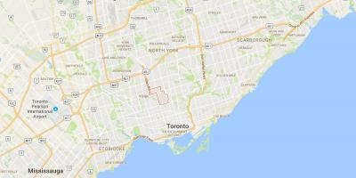 Kart av Forest Hill district i Toronto