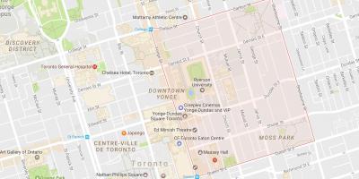 Kart over Garden District i Toronto Sentrum