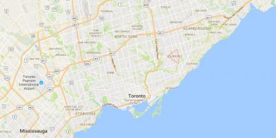 Kart over Golden Mile-distriktet Toronto