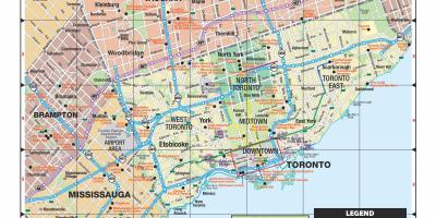 Kart av greater Toronto area