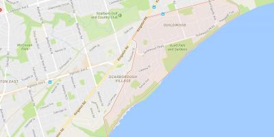 Kart over Guildwood-området i Toronto