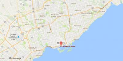 Kart over Harbourfront-distriktet Toronto