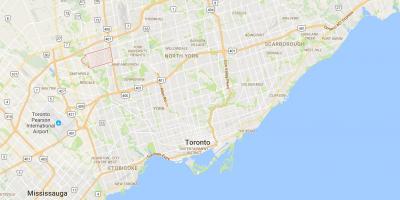 Kart av Humber-Toppmøtet distriktet Toronto