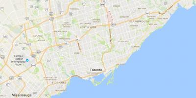 Kart over Hyggelig Utsikt distriktet Toronto