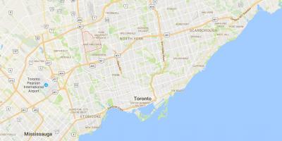 Kart av Jane og Finch distriktet Toronto