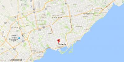 Kart av Kensington Market district i Toronto