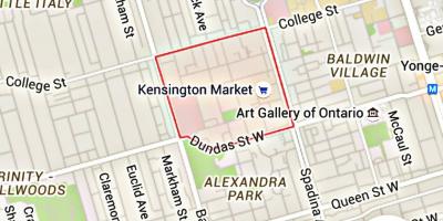 Kart av Kensington Market