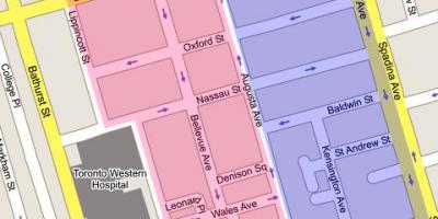 Kart av Kensington Market Toronto City