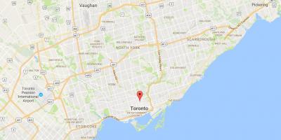 Kart over Kirken og Wellesley distriktet Toronto